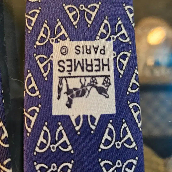 [BUNJANG] Hermes Butterfly Pattern Silk Necktie / 에르메스 나비 패턴 실크 넥타이