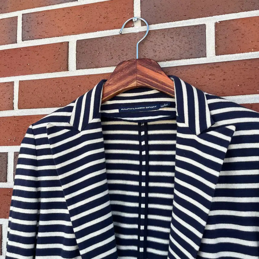 [BUNJANG] Polo Ralph Lauren Striped Sweat Blazer / Polo Ralph Lauren 스트라이프 스웻 블레이저
