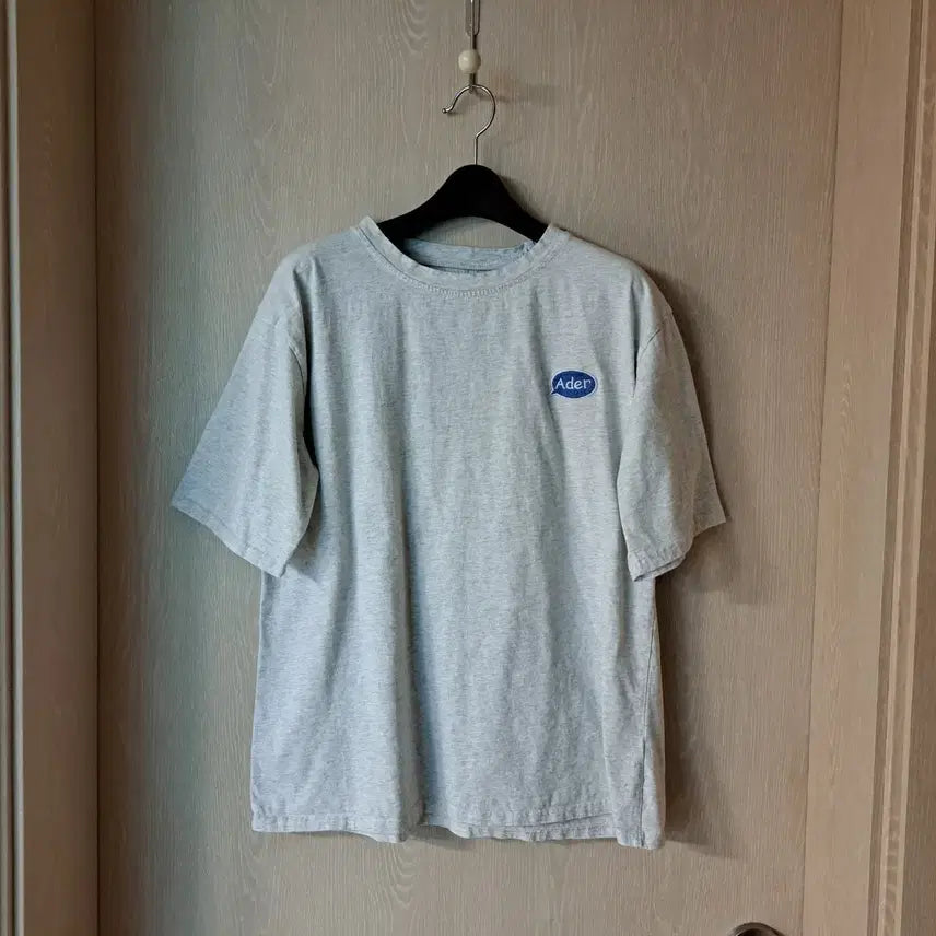 [BUNJANG] Ader Error Patch Short Sleeve T-Shirt Grey / 아더에러 패치 반팔 티셔츠 회색