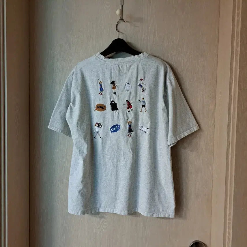 [BUNJANG] Ader Error Patch Short Sleeve T-Shirt Grey / 아더에러 패치 반팔 티셔츠 회색