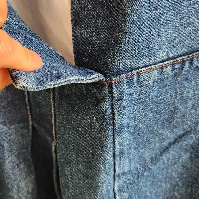 [BUNJANG] Denim Dungaree Flare Skirt / 동대문디자인데님 멜빵 플레어 스커트
