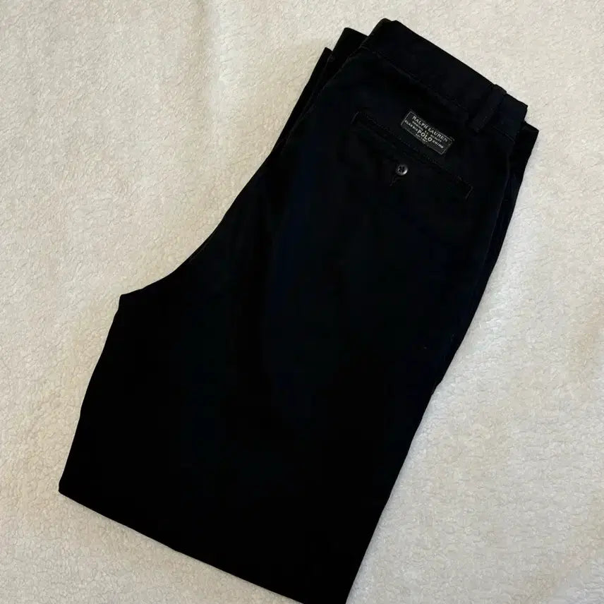 [BUNJANG] Polo Ralph Lauren Classic Regular Two-Pleat Chino Pants Black / 폴로 랄프로렌 클래식 레귤러 투턱 치노팬츠 블랙