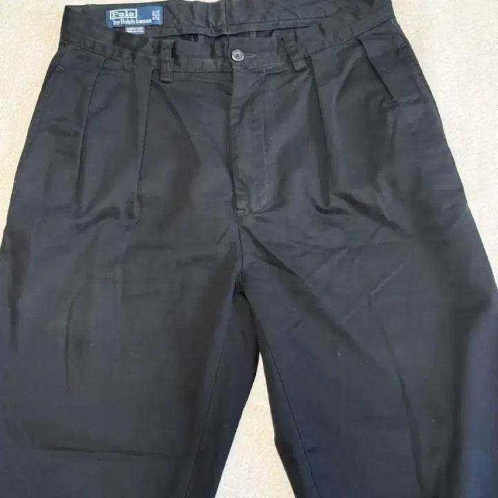 [BUNJANG] Polo Ralph Lauren Classic Regular Two-Pleat Chino Pants Black / 폴로 랄프로렌 클래식 레귤러 투턱 치노팬츠 블랙