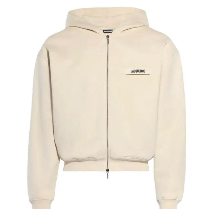 [BUNJANG] Jacquemus La Casa de Grograin Logo Zip Hoodie Beige / 자크뮈스 라 카사 더 그로그랭 로고 지퍼 후드 베이지