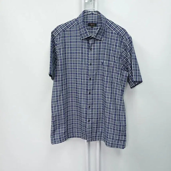 [BUNJANG] Daks Check Pattern Short Sleeve Dress Shirt 105 / 닥스 체크무늬 반팔 드레스 셔츠 105