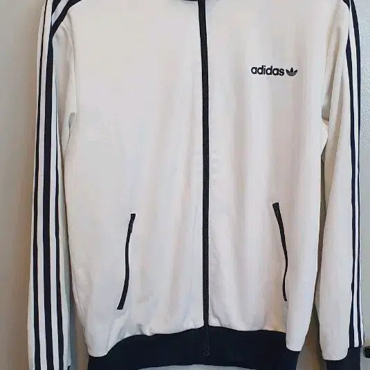 [BUNJANG] Adidas White Three Stripes Track Top - International Edition - Size L / 아디다스 흰색 삼선 트랙탑 해외판정품L