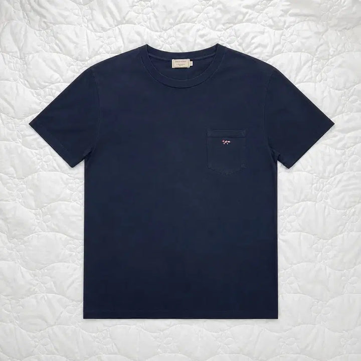 [BUNJANG] Maison Kitsuné Navy Pocket T-Shirt XXL / 메종키츠네 포켓 반팔 네이비 XXL