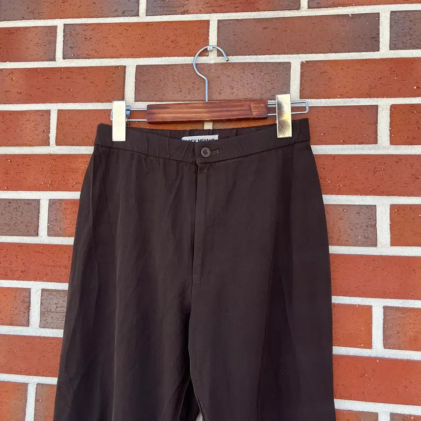 [BUNJANG] Issey Miyake Pleated Brown Nylon Pants / Issey Miyake 주름가공 브라운 나일론 팬츠