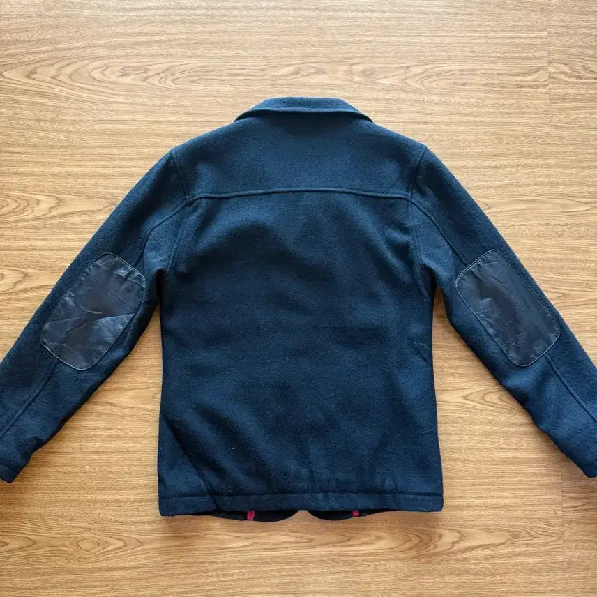 [BUNJANG] Vintage Wool Blend Hunting Jacket with Leather Contrast / 빈티지 울 혼방 헌팅 자켓 배색 소가죽