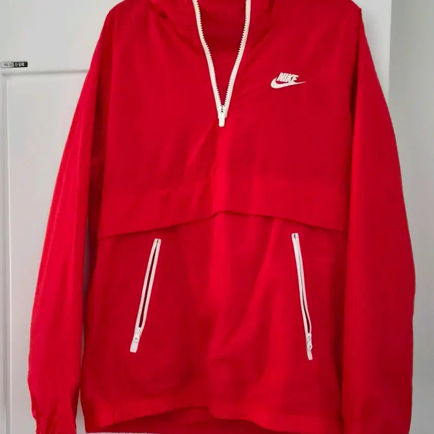 [BUNJANG] NIKE Anorak Windbreaker Jumper S / 나이키 아노락 후드 바람막이 점퍼 레드 s