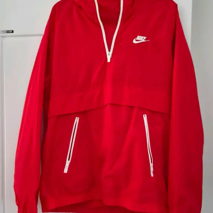 [BUNJANG] NIKE Anorak Windbreaker Jumper S / 나이키 아노락 후드 바람막이 점퍼 레드 s