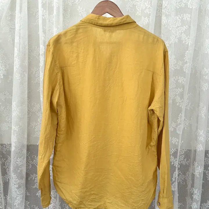 [BUNJANG] Time Homme 100% Linen Shirt Yellow / 100) 타임 옴므 린넨 100 셔츠 옐로우