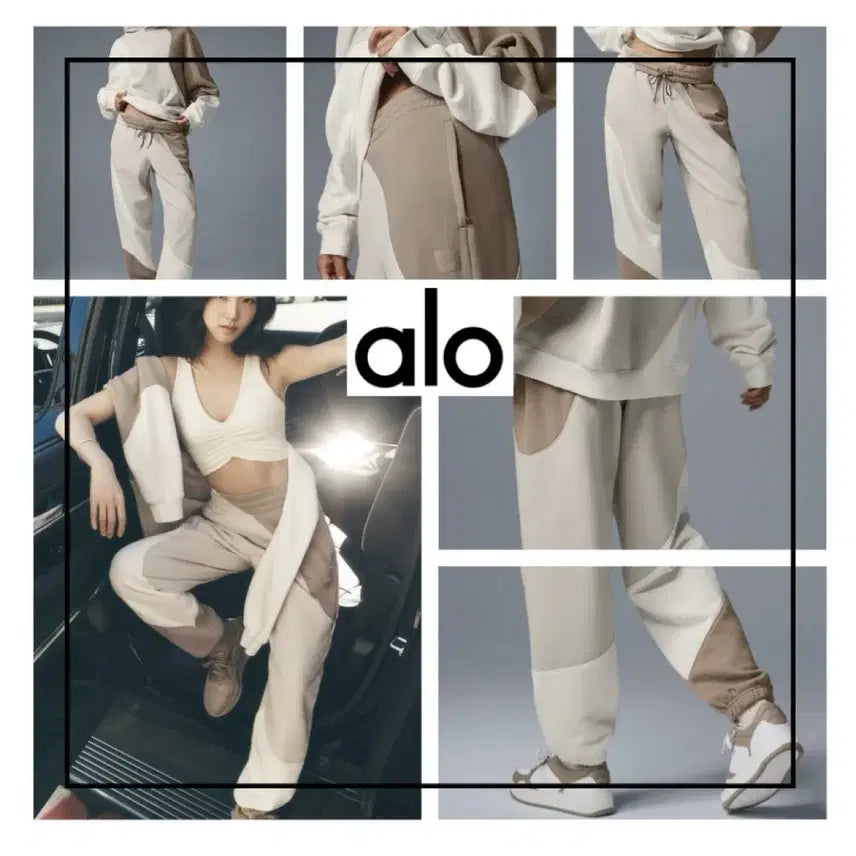 [BUNJANG] Alo Yoga Make Waves Sweatpants Two-Tone Set XS / 알로요가 메이크 웨이브 스웨트팬츠 투토토널세트xs남여(95-100)