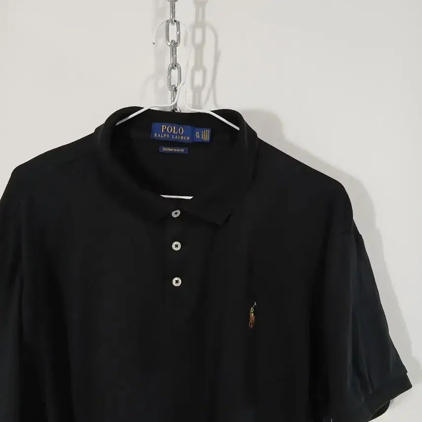 [BUNJANG] Polo Ralph Lauren Black Short Sleeve Polo Shirt / 폴로 랄프로렌 블랙 반팔 폴로티셔츠