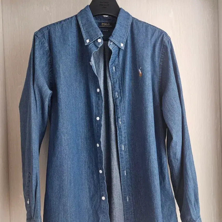 [BUNJANG] Polo Ralph Lauren Chambray Shirt Dark Wash M / 폴로 샴브레이 진청 셔츠 M