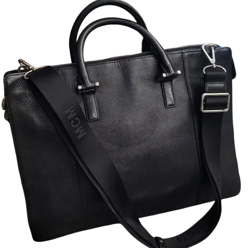 [BUNJANG] MCM Black Briefcase Shoulder Bag / MCM 블랙 서류 가방 브리프케이스 숄더백