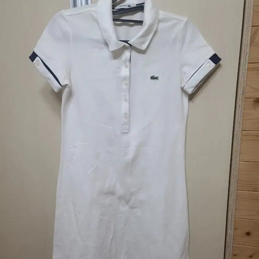 [BUNJANG] Lacoste White Pique Polo Dress / 라코스테 화이트 피케 카라 원피스/상태는최상입니다