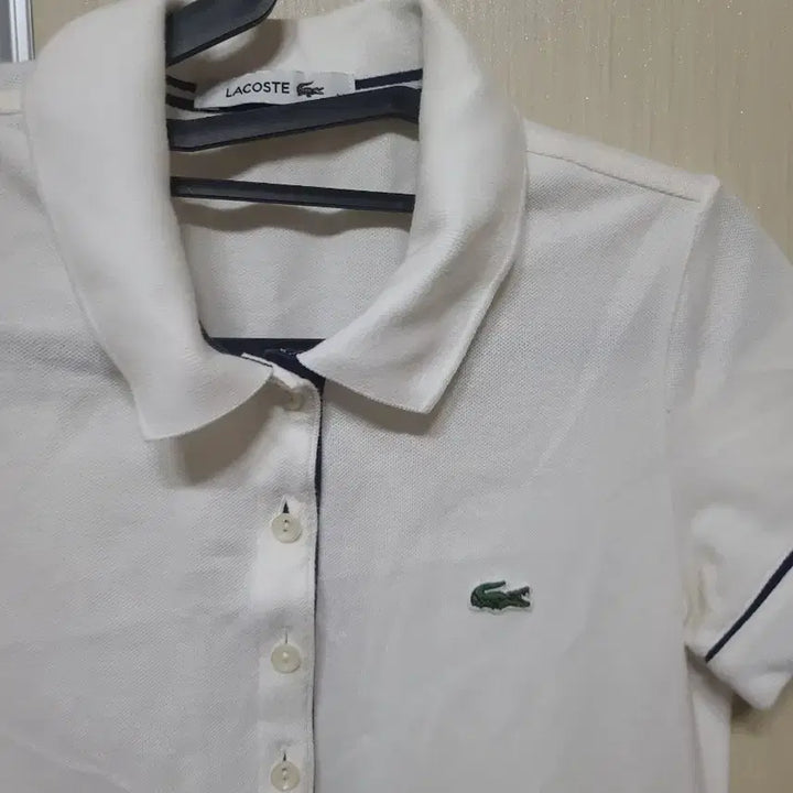 [BUNJANG] Lacoste White Pique Polo Dress / 라코스테 화이트 피케 카라 원피스/상태는최상입니다