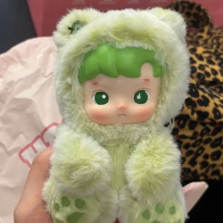 [BUNJANG] Pop Mart Hachi Pupu Jelly Bear Series Green Apple Skullpanda Figure / 단순개봉 ㅡ 팝마트 하치푸푸 젤리곰 시리즈 청사과 그린 초록 스컬판다 크