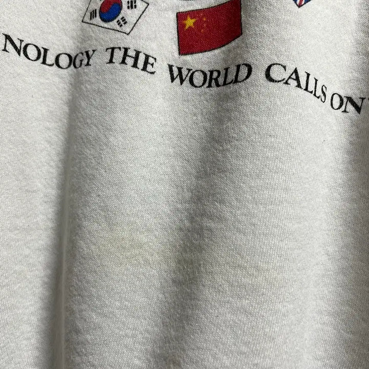 [BUNJANG] Fruit of the Loom Globe Printing Sweatshirt XL / Fruit of the Loom 지구본 프린팅 맨투맴
