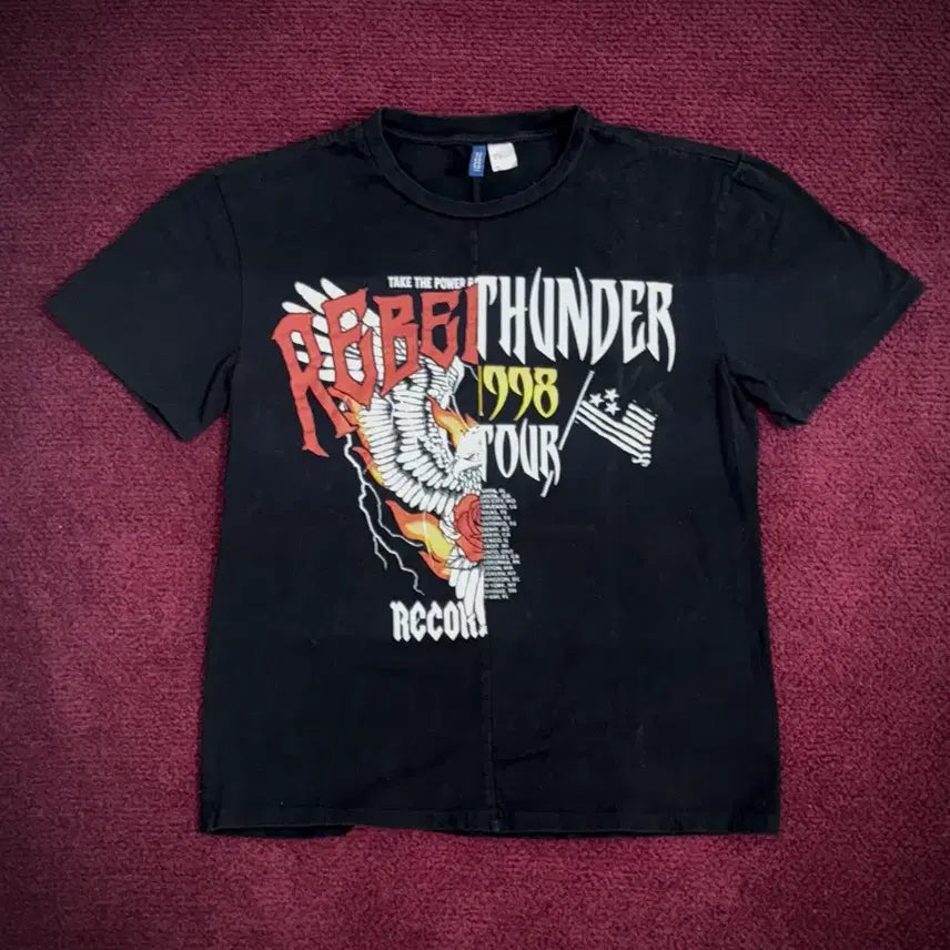 [SOLD OUT] H&amp;M 리버티 썬더 투어 반팔티 M