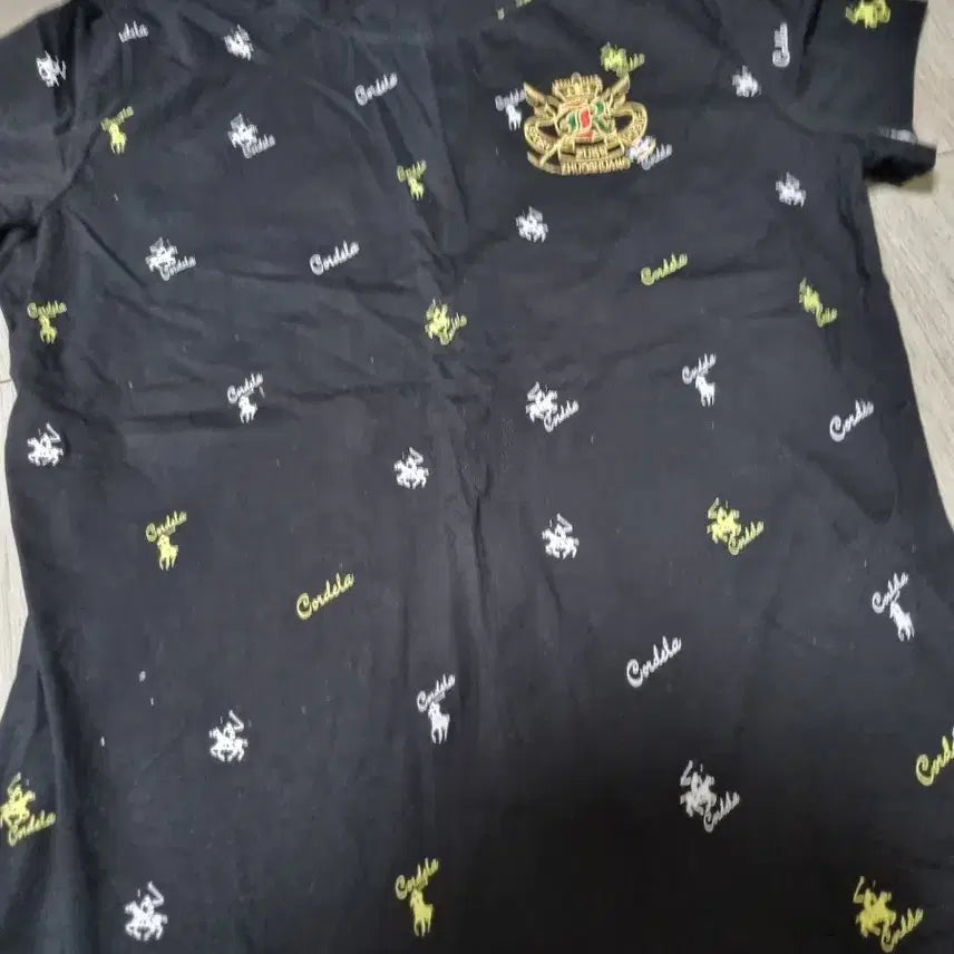 [BUNJANG] Cordla Black Short Sleeve T-Shirt / Cordla 블랙 반팔 티셔츠 패턴
