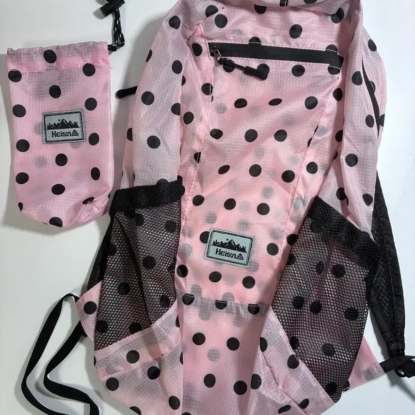 [BUNJANG] Hysan Dot Pink Backpack / 하이산 도트 핑크 백팩 새상품