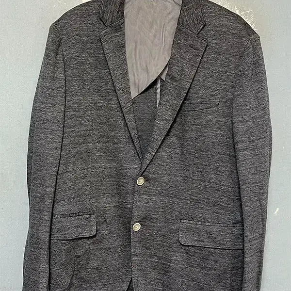 [BUNJANG] Beanpole Gray Linen Blend Jacket (Spring/Summer) - Size 100 / 빈폴 그레이 린넨 혼방 재킷 마 춘하 캐주얼 솔리드 투버튼 L 100