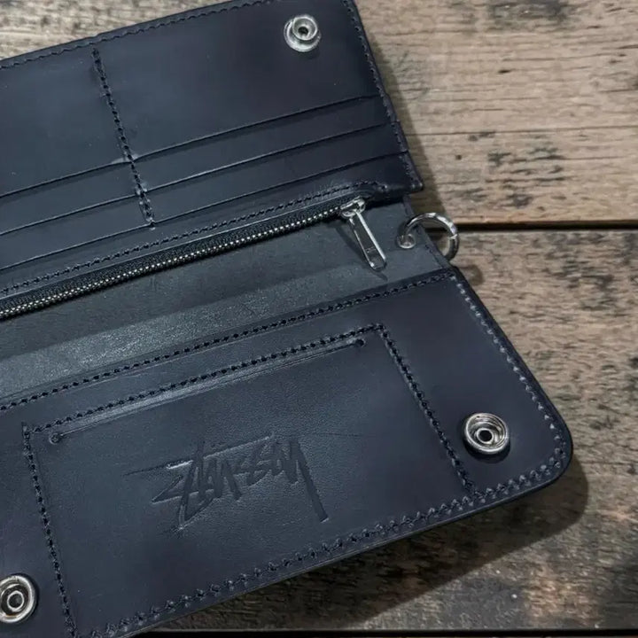 [BUNJANG] Vintage Stussy Leather Trucker Wallet / 올드 스투시(Stussy) 레더 트러커 월렛