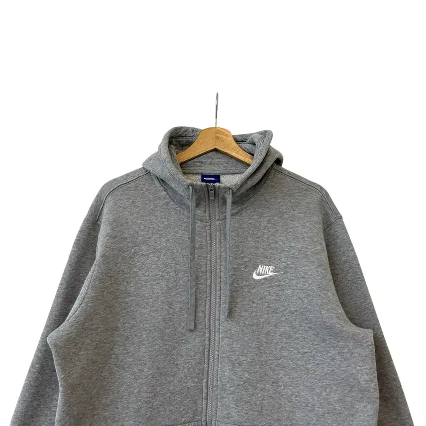 [BUNJANG] Nike Club Hoodie Zip-Up Grey XL / 나이키 클럽 후드 집업 그레이 XL 정품
