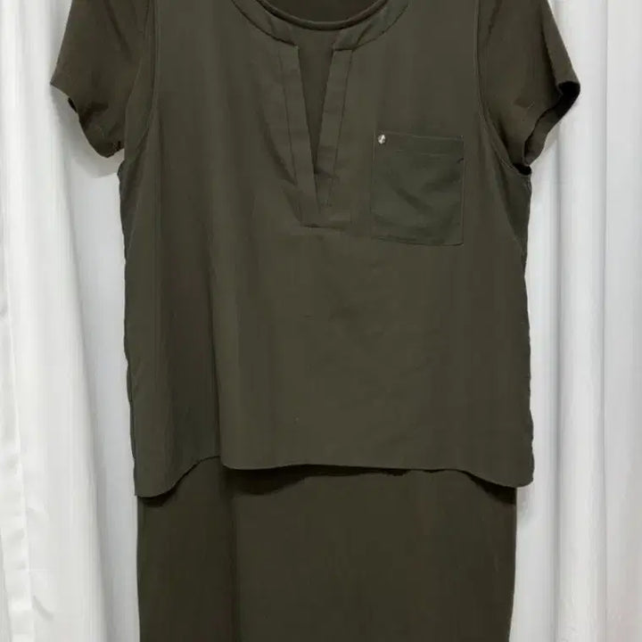 [BUNJANG] Olivia Lauren Khaki Short-Sleeve Dress / 올리비아로렌 카키색 반팔 원피스
