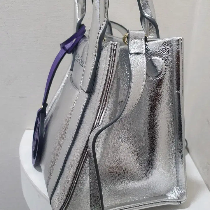 [BUNJANG] Juicy Couture Silver Mini Tote Bag + Keyring / 쥬시꾸뛰르 실버 미니 토트백