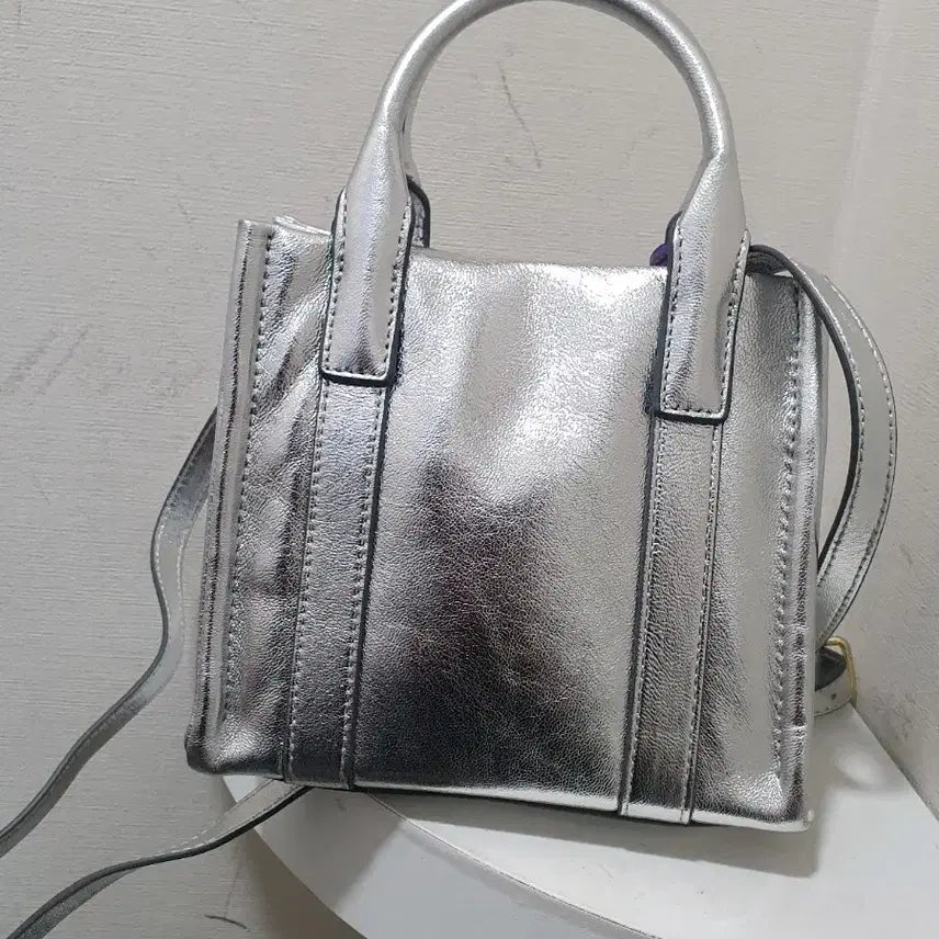 [BUNJANG] Juicy Couture Silver Mini Tote Bag + Keyring / 쥬시꾸뛰르 실버 미니 토트백