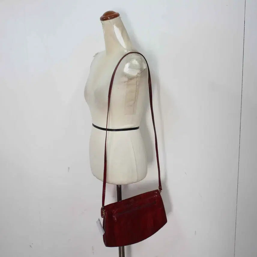 [BUNJANG] Genuine Eel Leather Crossbody Bag / B-10672/캐주얼 여성용 장어가죽 크로스백