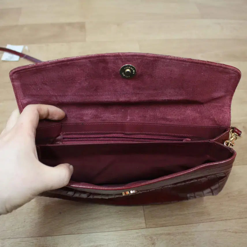 [BUNJANG] Genuine Eel Leather Crossbody Bag / B-10672/캐주얼 여성용 장어가죽 크로스백