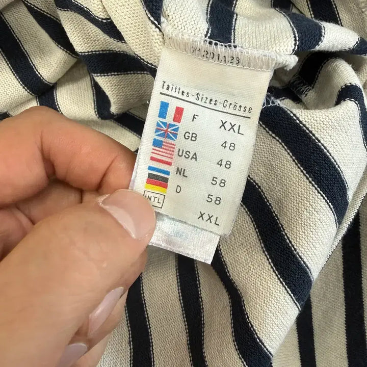 [BUNJANG] Saint James XXL Striped Long Sleeve T-Shirt / (XXL)세인트제임스 Saintjames 스트라이프 긴팔티셔츠