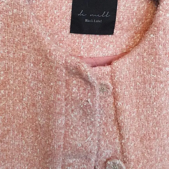 [BUNJANG] Pink Tweed Vest (Free Size) / 트위드 핑크 베스트 조끼 프리 새거수준 한번입음