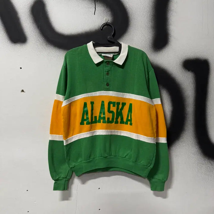 [BUNJANG] Nutmeg Mills USA Old School Rugby Stripe Collar Long Sleeve T-Shirt / Nutmeg Mills USA 올드스쿨 럭비 크롭 피케 카라 티셔츠