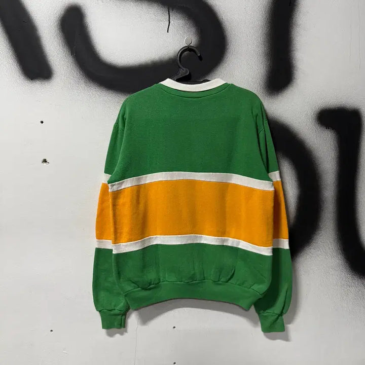 [BUNJANG] Nutmeg Mills USA Old School Rugby Stripe Collar Long Sleeve T-Shirt / Nutmeg Mills USA 올드스쿨 럭비 크롭 피케 카라 티셔츠