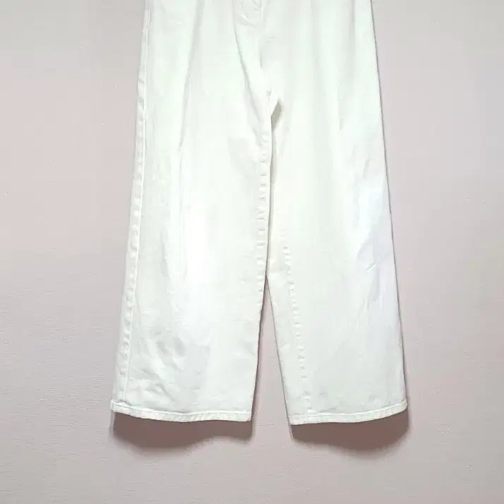 [BUNJANG] System White Wide-Leg Pants / SYSTEM 시스템 화이트 와이드 팬츠67/98~66사이즈