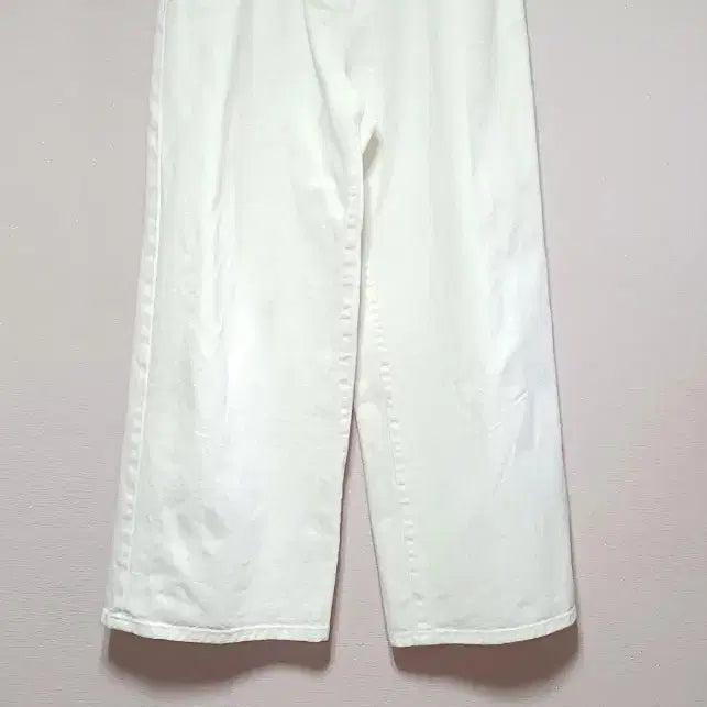 [BUNJANG] System White Wide-Leg Pants / SYSTEM 시스템 화이트 와이드 팬츠67/98~66사이즈