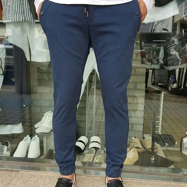 [BUNJANG] Indigo Span Denim Jogger Pants / 새상품 라바 인디고 스판 데님조거팬츠