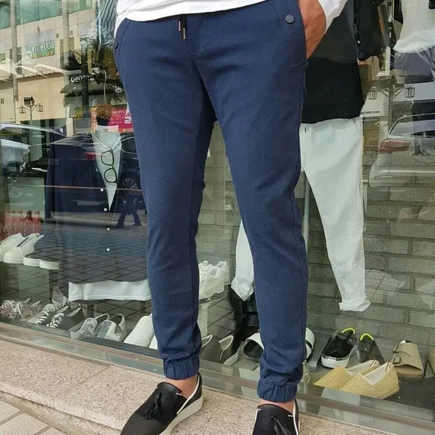 [BUNJANG] Indigo Span Denim Jogger Pants / 새상품 라바 인디고 스판 데님조거팬츠