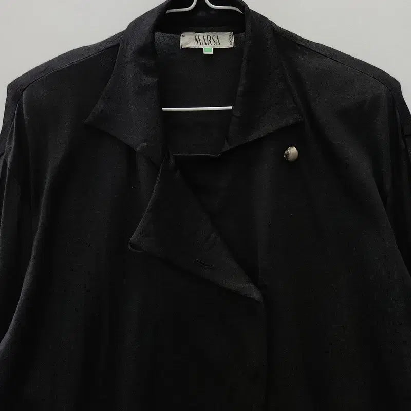 [BUNJANG] Vintage Japanese Avant-Garde Linen Black Jacket M / 빈티지 재패니즈 아방가르드 린넨 블랙 자켓 M MADE IN JAPAN