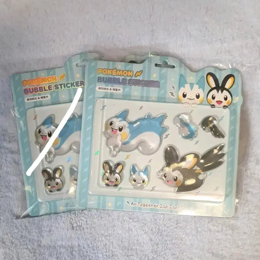 [BUNJANG] Pokemon Ditto Playground Bubble Stickers Pachirisu Emolga / 포켓몬 메타몽 놀이터 버블스티커 파치리스 에몽가