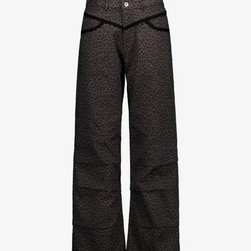 [BUNJANG] SEXYPENSIVE Leopard Lace Pants Charcoal / 섹업이엑스이 레오파드 레이스 팬츠 차콜