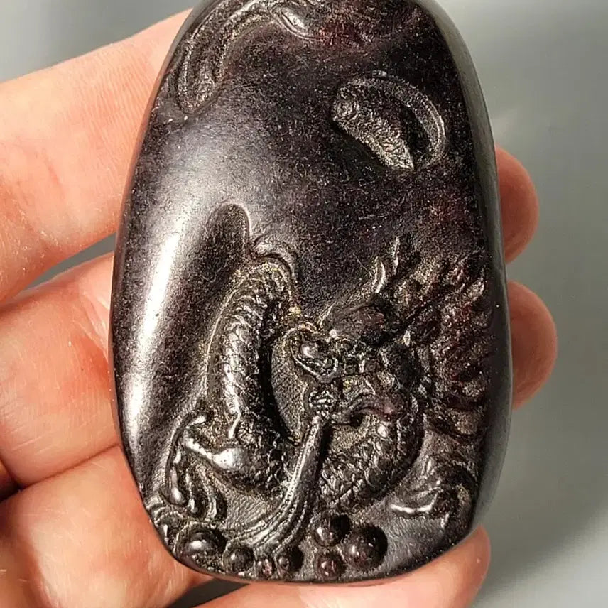 [BUNJANG] Dragon Motif Carved Stone Norigae Ornament / 용문양 조각 석조각 노리개 장신구