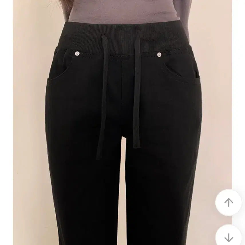 [BUNJANG] Aibely Bootcut Pants - Black, Comfortable Fit, Stretch Fabric / 애이블리 부츠컷 팬츠 허리 밴딩 블랙 핏보장 말라핏 스판