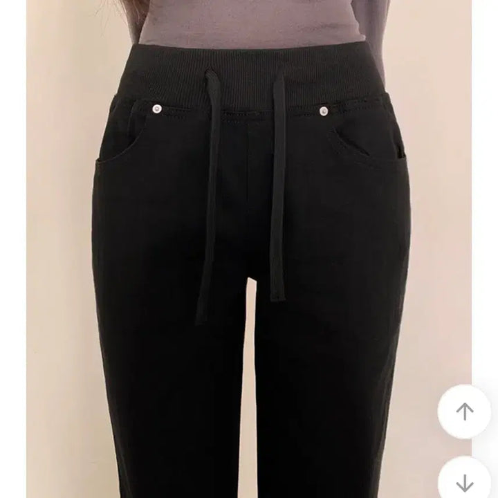 [BUNJANG] Aibely Bootcut Pants - Black, Comfortable Fit, Stretch Fabric / 애이블리 부츠컷 팬츠 허리 밴딩 블랙 핏보장 말라핏 스판