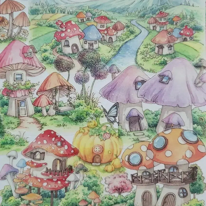[BUNJANG] MOOD Mushroom Village Masking Tape Cut / MOOD 무드테이프 버섯마을 마스킹테이프 소분컷